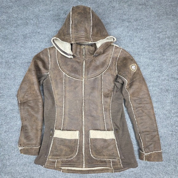 Kuhl Jackets & Blazers - KUHL Dani Sherpa Jacket Women's Medium Brown Zip Heavy Outdoors